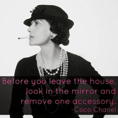 coco chanel taking one thing off